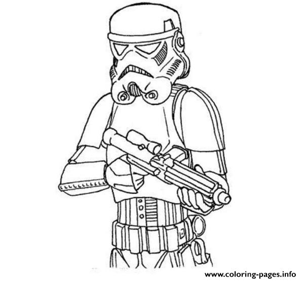 Easy Stormtrooper Star Wars Coloring Pages Printable