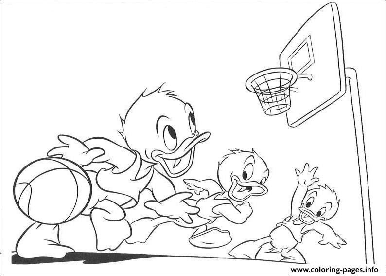 Disney Cartoon Basketball C1e1 Coloring Pages Printable Print Download