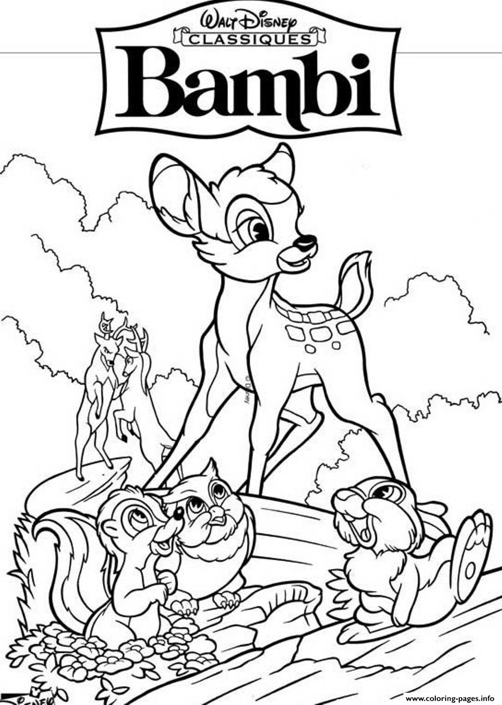 Disney Bambi 7549 Coloring Pages Printable
