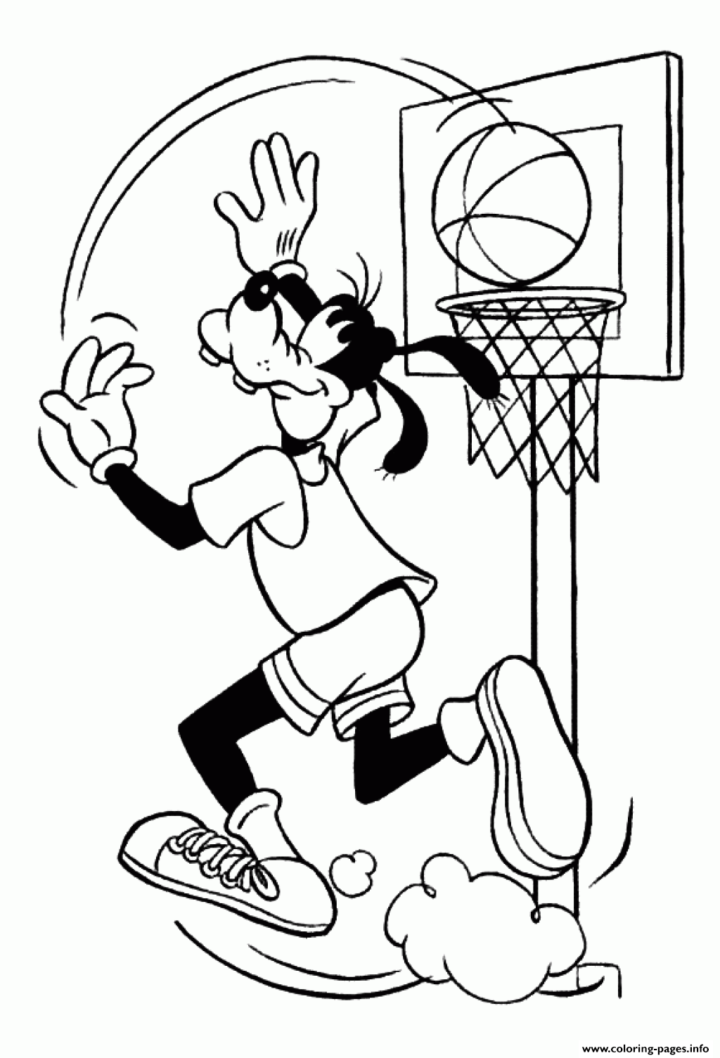 Disney Goofy Basketball E8b5 coloring pages