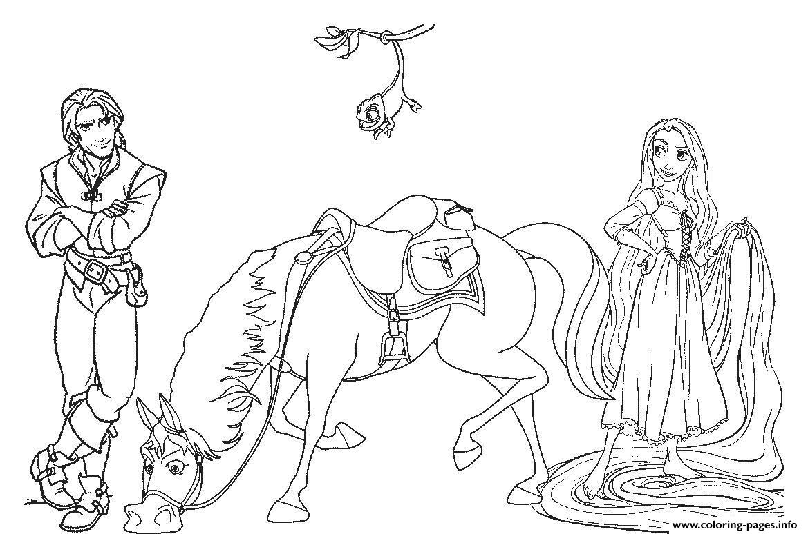 Tangled Disney Horse E4fe Coloring Pages Printable