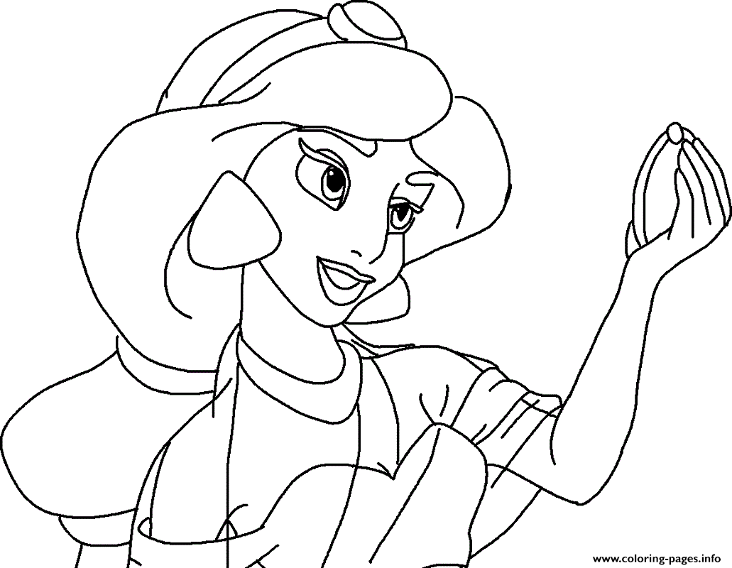 Arabian Princess Jasmine Disney Princess Sc98a coloring pages
