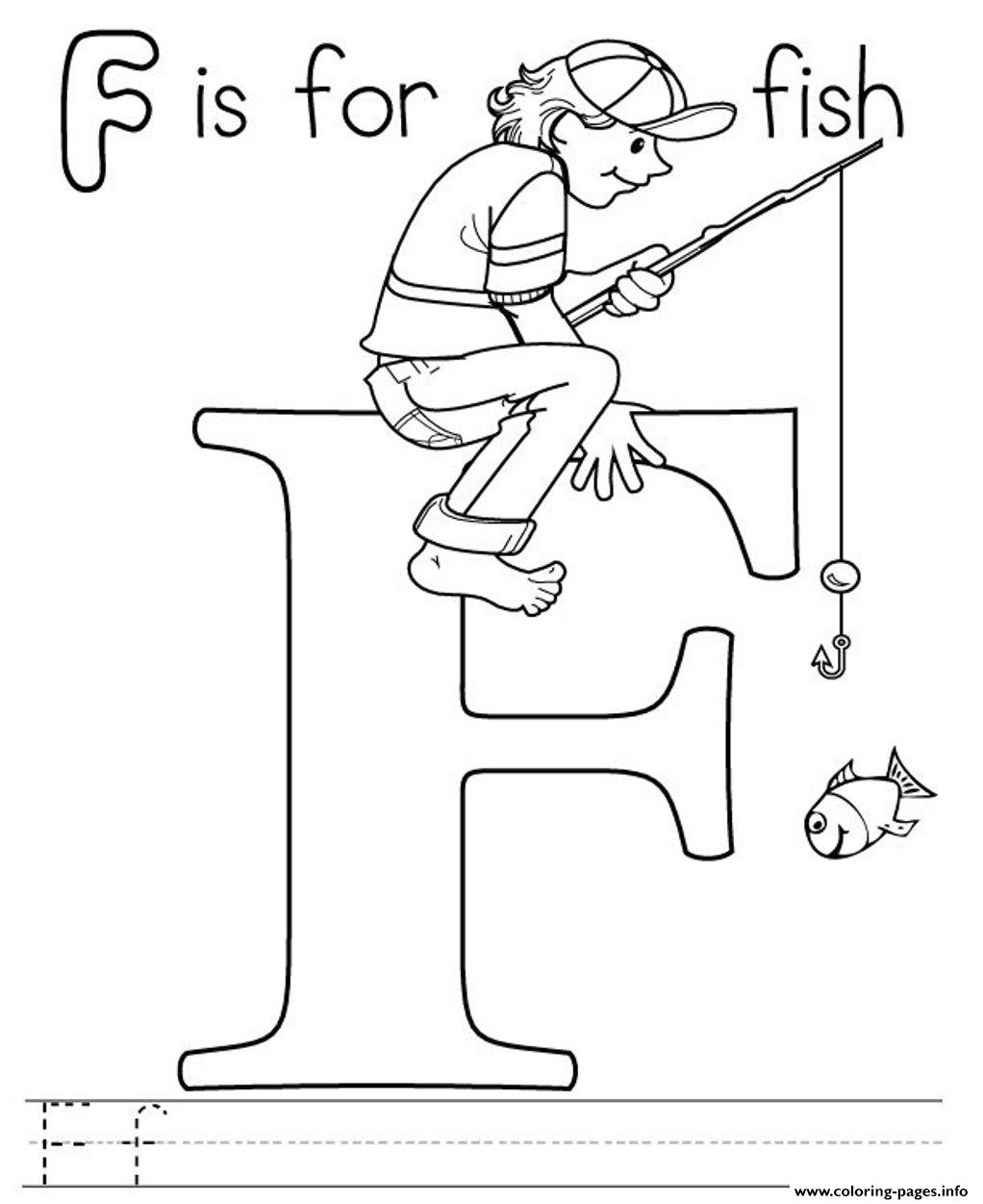 F Is For Fish Alphabet S Free Printable6814 Coloring Pages