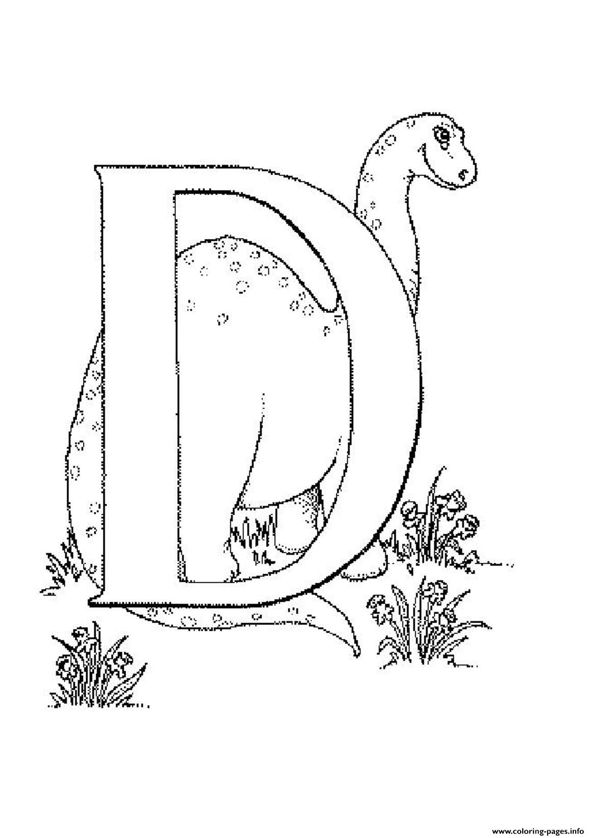 Printable Alphabet S D For Dino066c Coloring Pages Printable