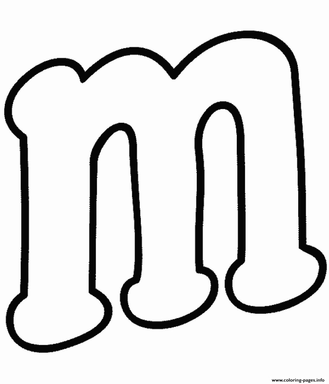Lowercase M Free Alphabet Se54e Coloring Pages Printable