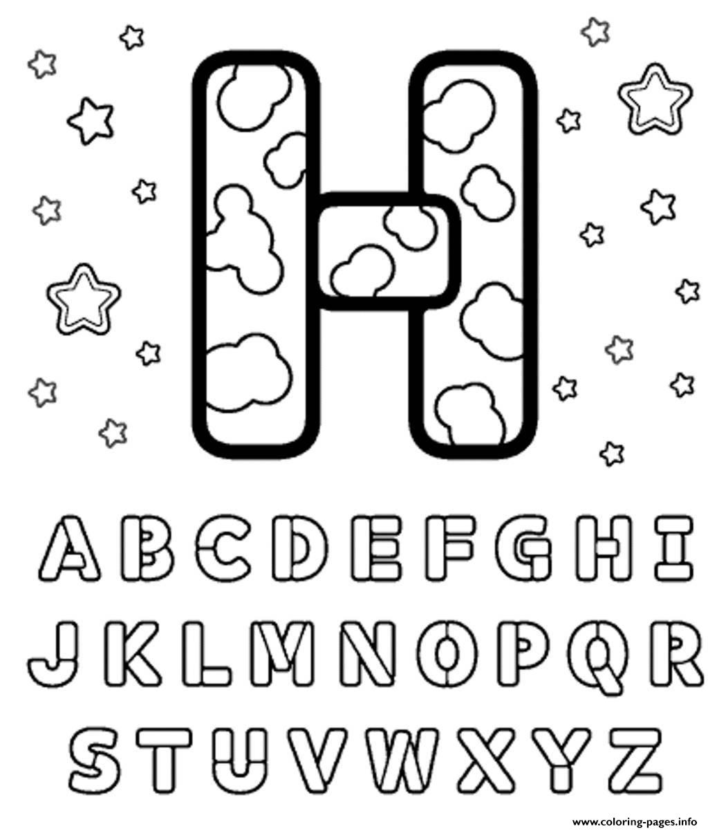 Letter H Alphabet S Printablef495 coloring pages