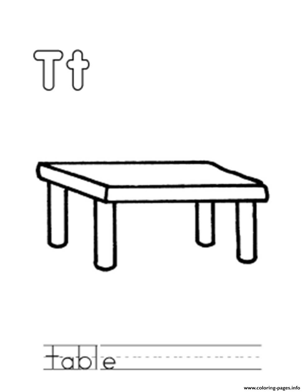 table coloring pages - photo #27