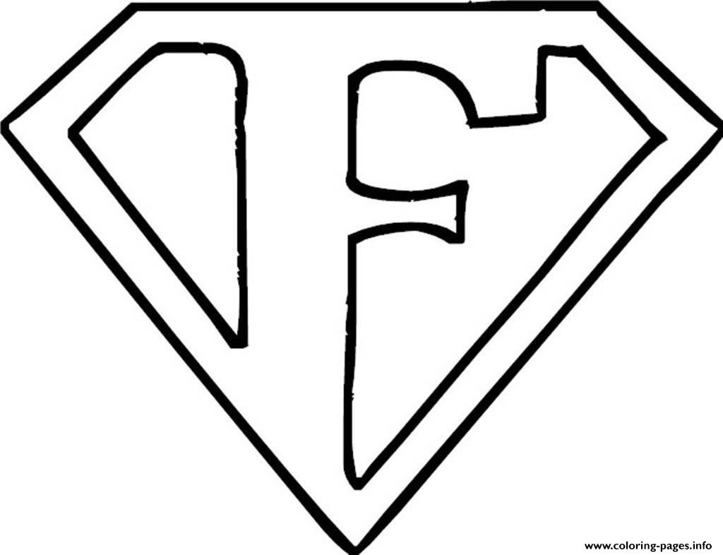 Superman Logo F Alphabet S Free97f7 Coloring Pages Printable