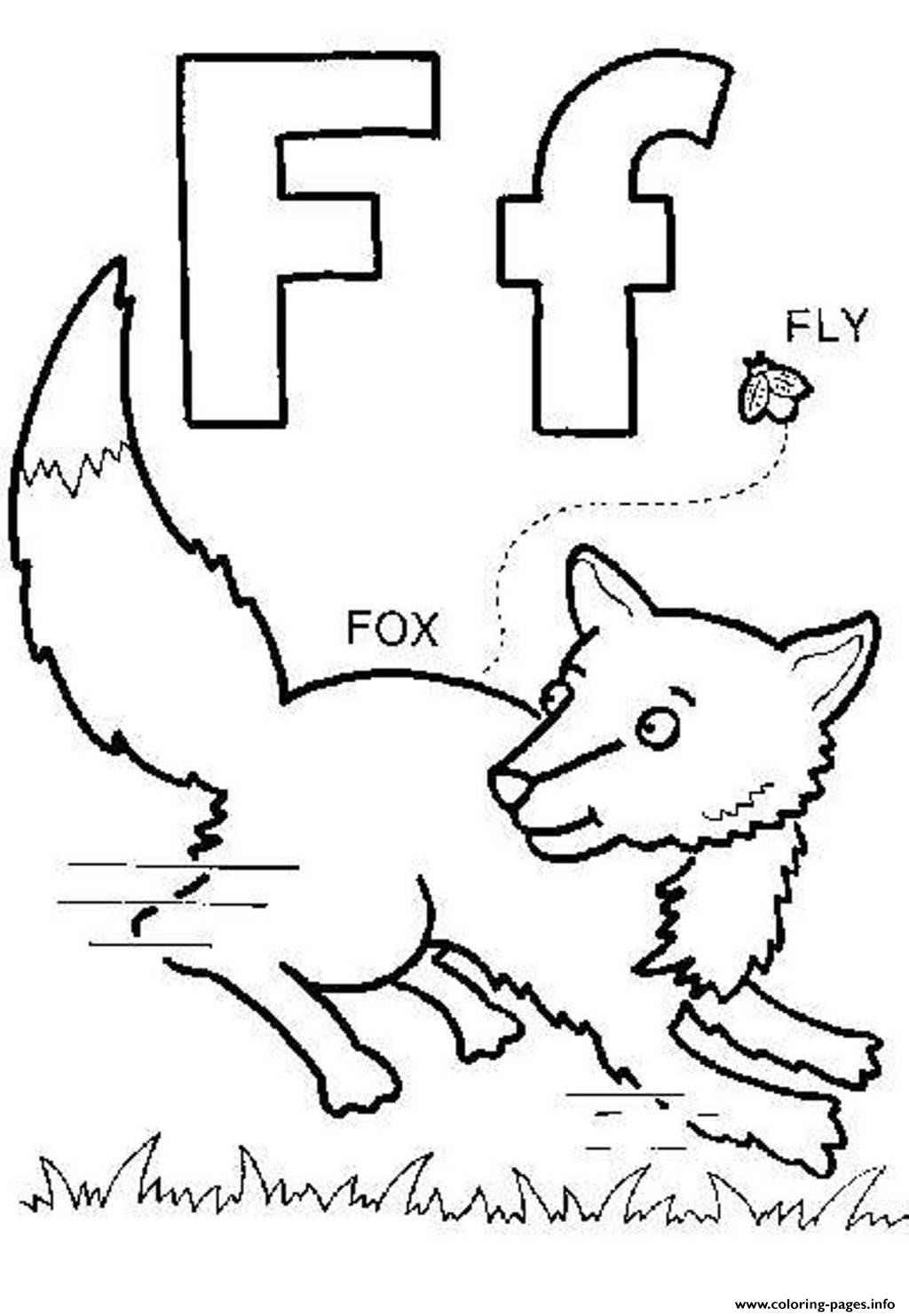 Fox And Fly Free Alphabet Scbf0 Coloring Pages Printable