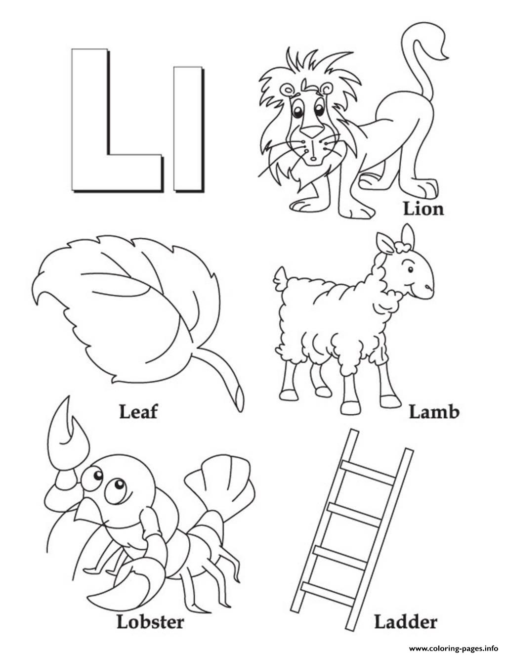 Alphabet Free Words Lb9e1 Coloring Pages Printable Print Download