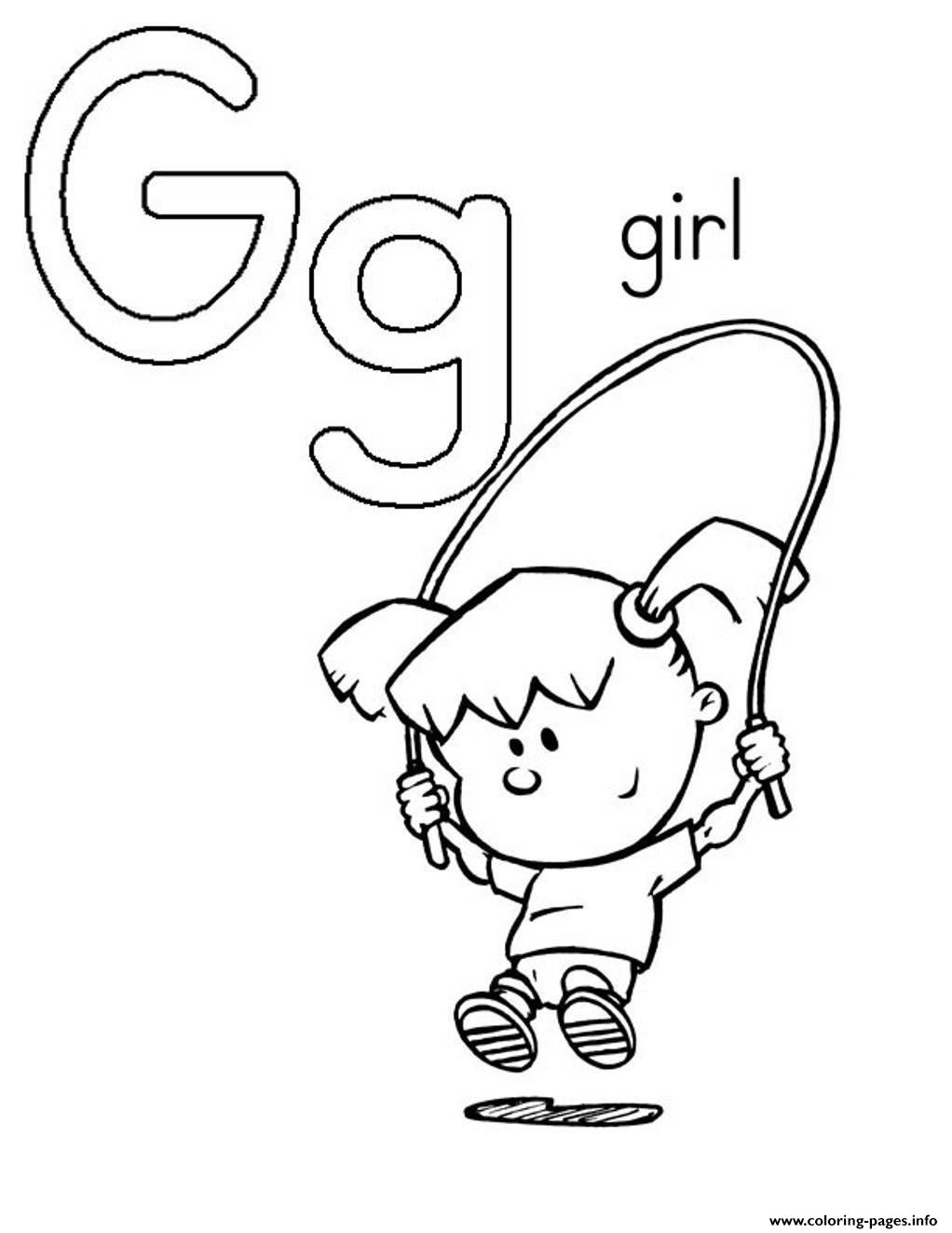 G Is For Girl S Alphabetd793 Coloring Pages Printable