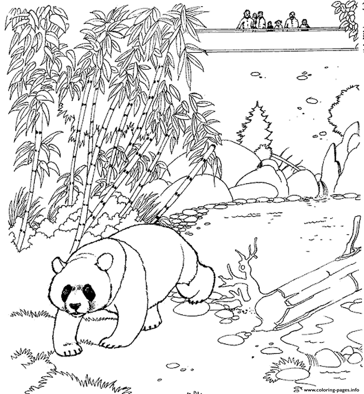 Zoo Panda Free Printable Animal S160c coloring pages