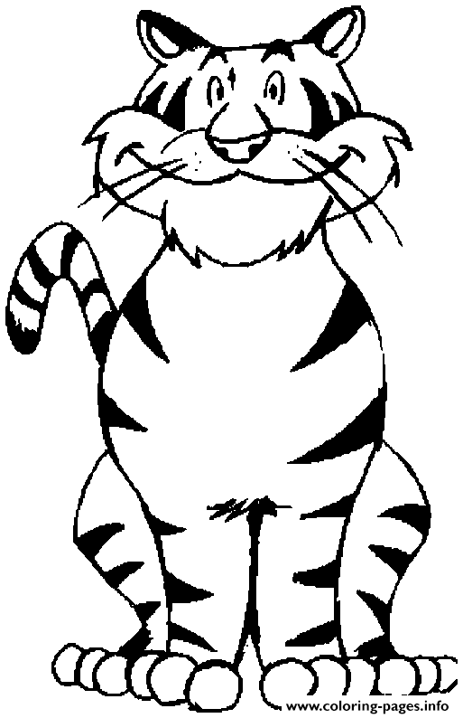 Tiger Preschool S Zoo Animals381f Coloring Pages Printable