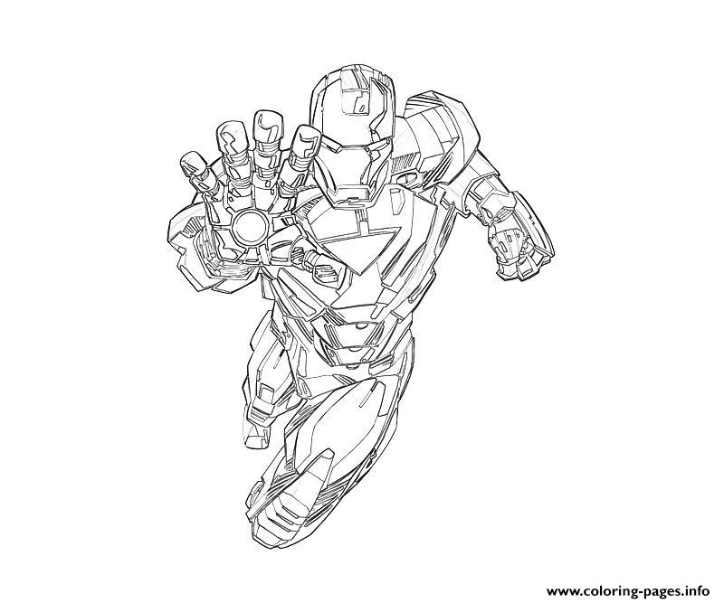 Avengers Coloring Pages Free Printable Iron Man Pose C4d1 Captain