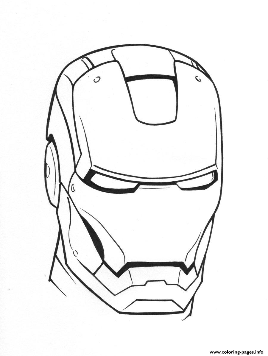 Iron Man Helmet See58 Coloring Pages Printable