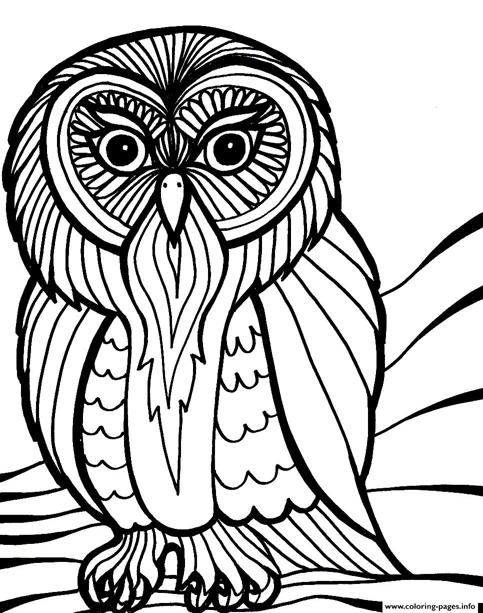 Scary Halloween Owl S8616 Coloring Pages Printable