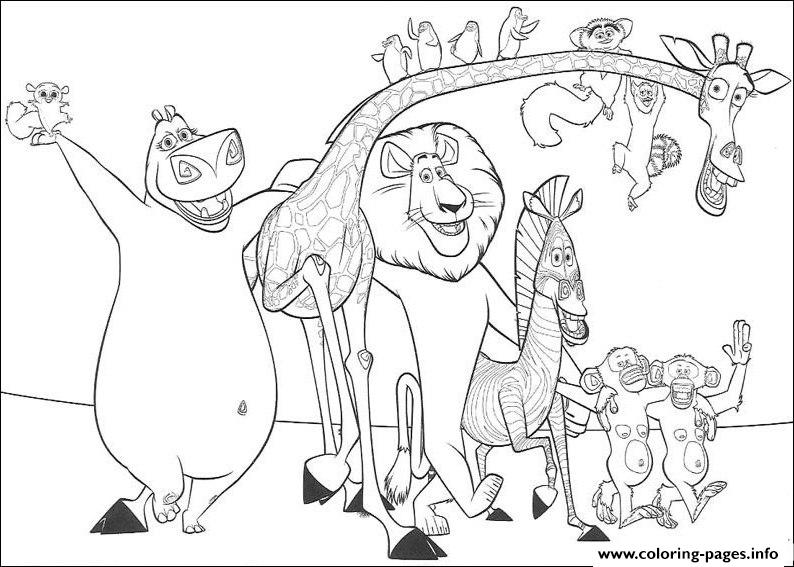 madagascar 2 free coloring pages - photo #26