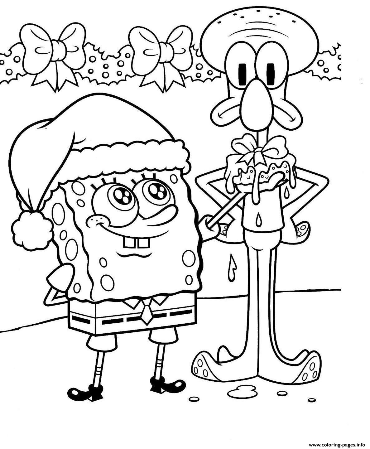 Spongebob Colouring Pages For Children Christmasb7e0 coloring pages