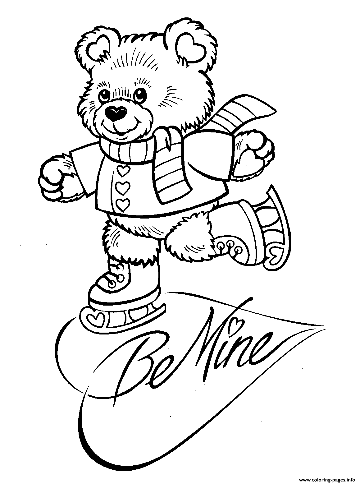 Be Mine Valentine S5cac Coloring Pages Printable