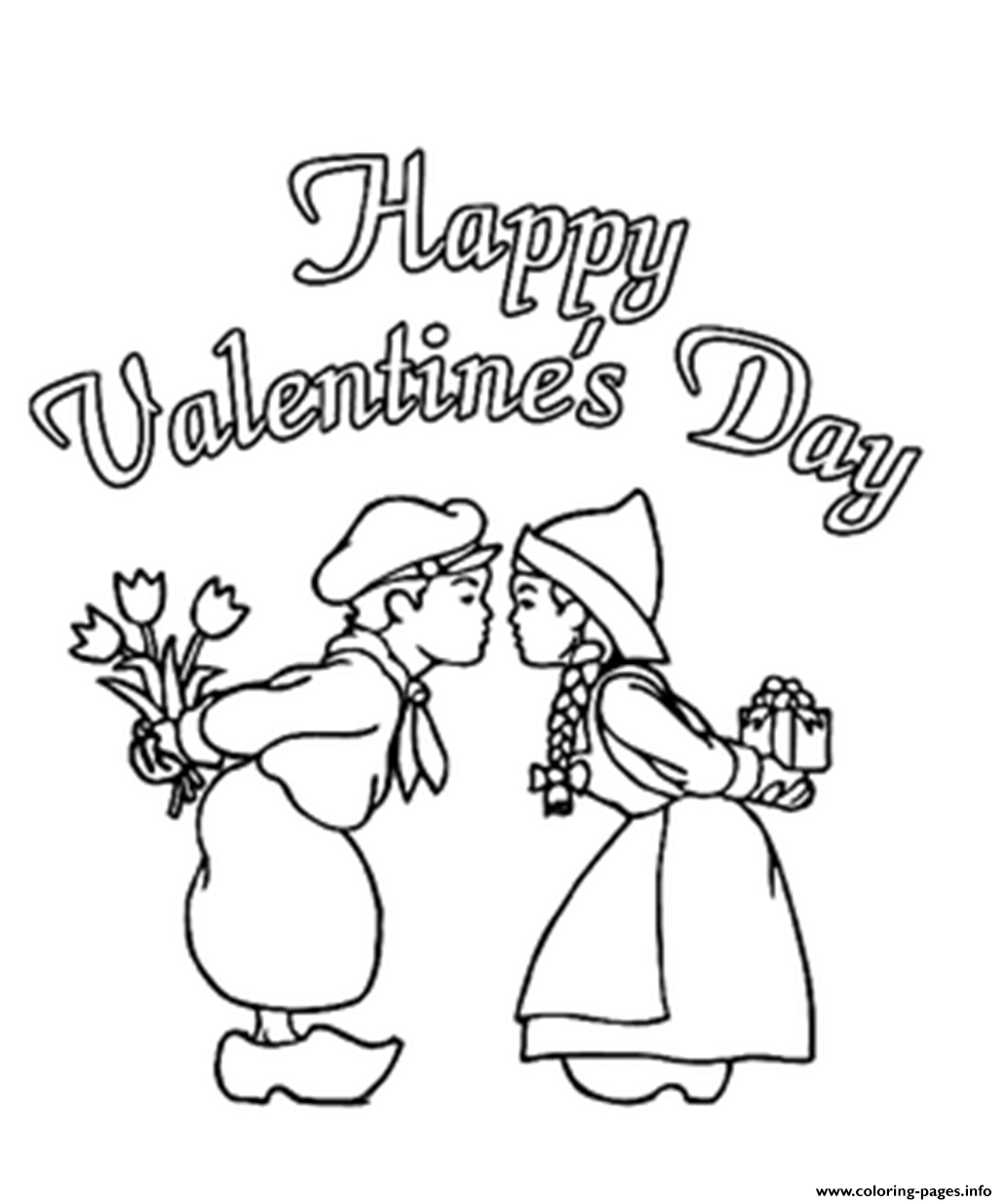 Little Kiss Valentines Day Sb181 Coloring Pages Printable