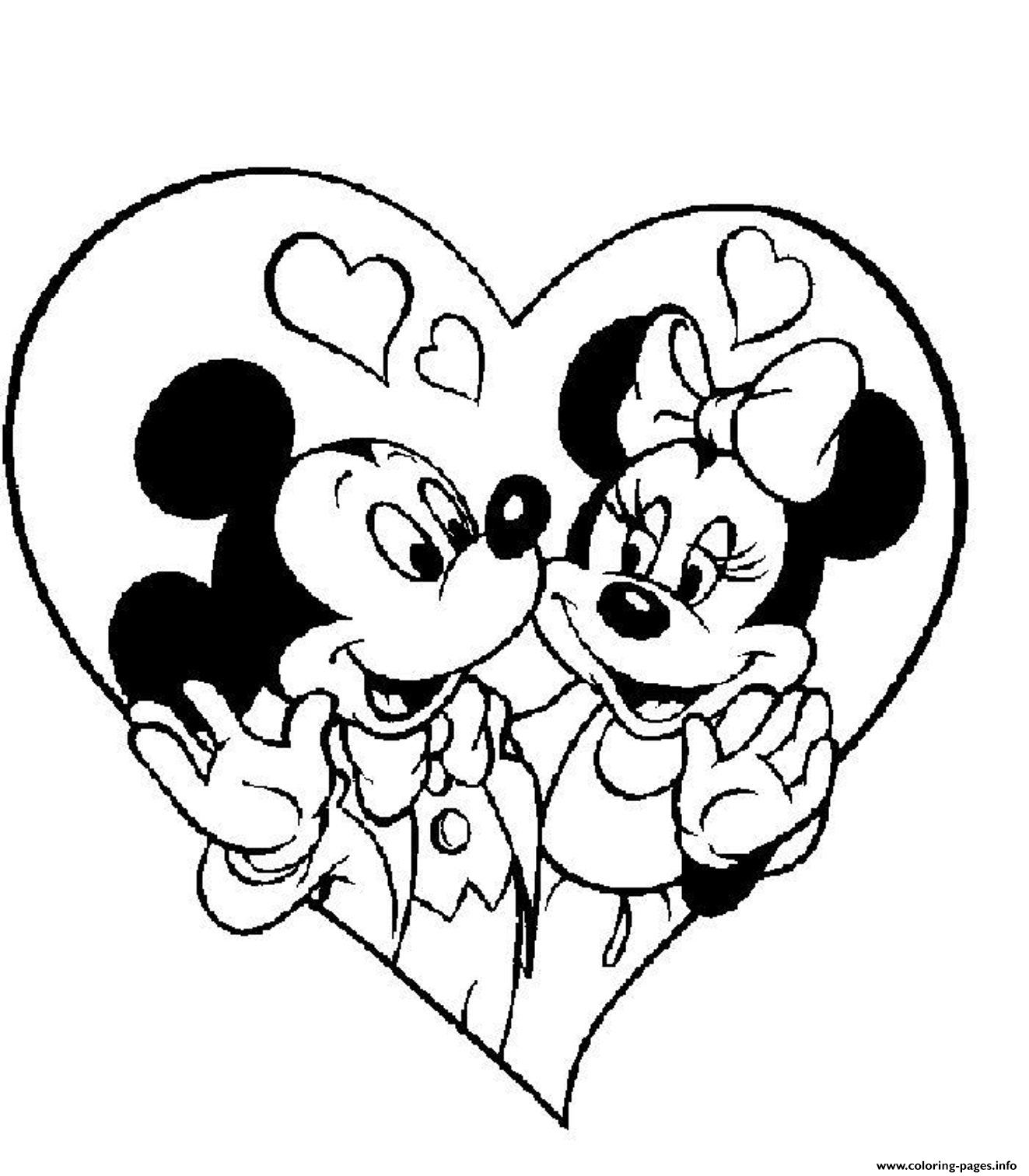 Disney Couple Valentine 5c80 Coloring Pages Printable Valentines Day