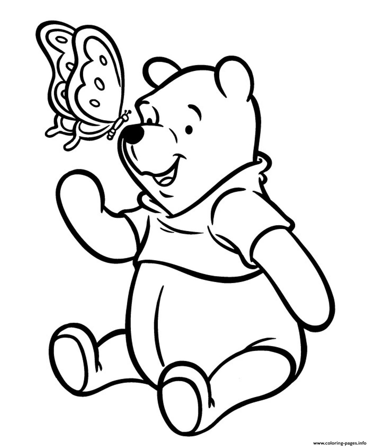 Butterfly And Winnie The Pooh Sb480 coloring pages