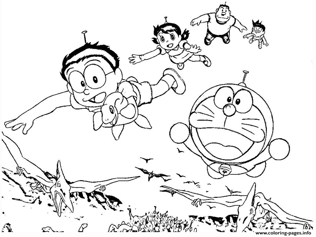 Doraemon Dinosaurs 61a2 Coloring Pages Printable Print Download Pdf