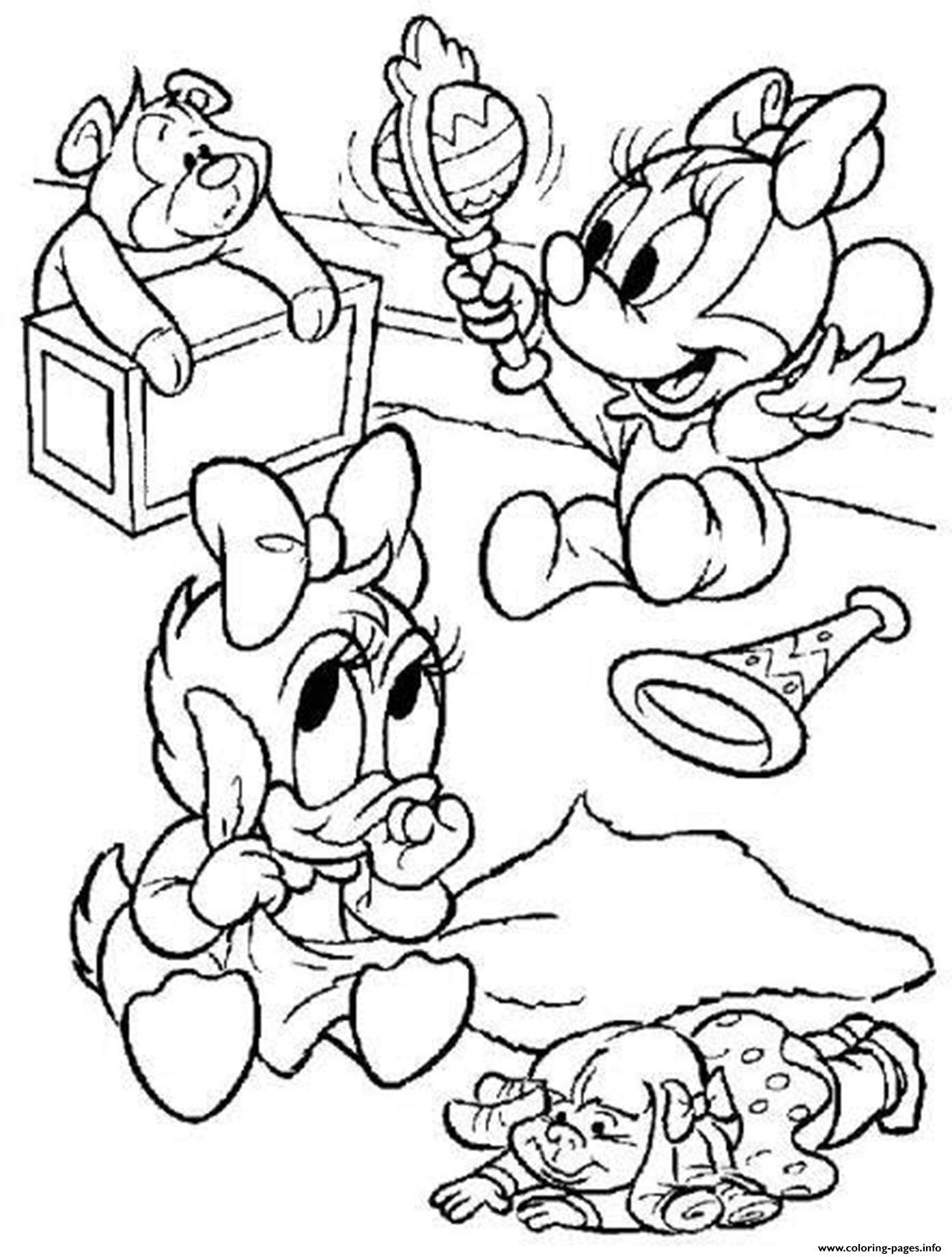 Baby Daisy Duck And Minnie Mouse S5708 coloring pages