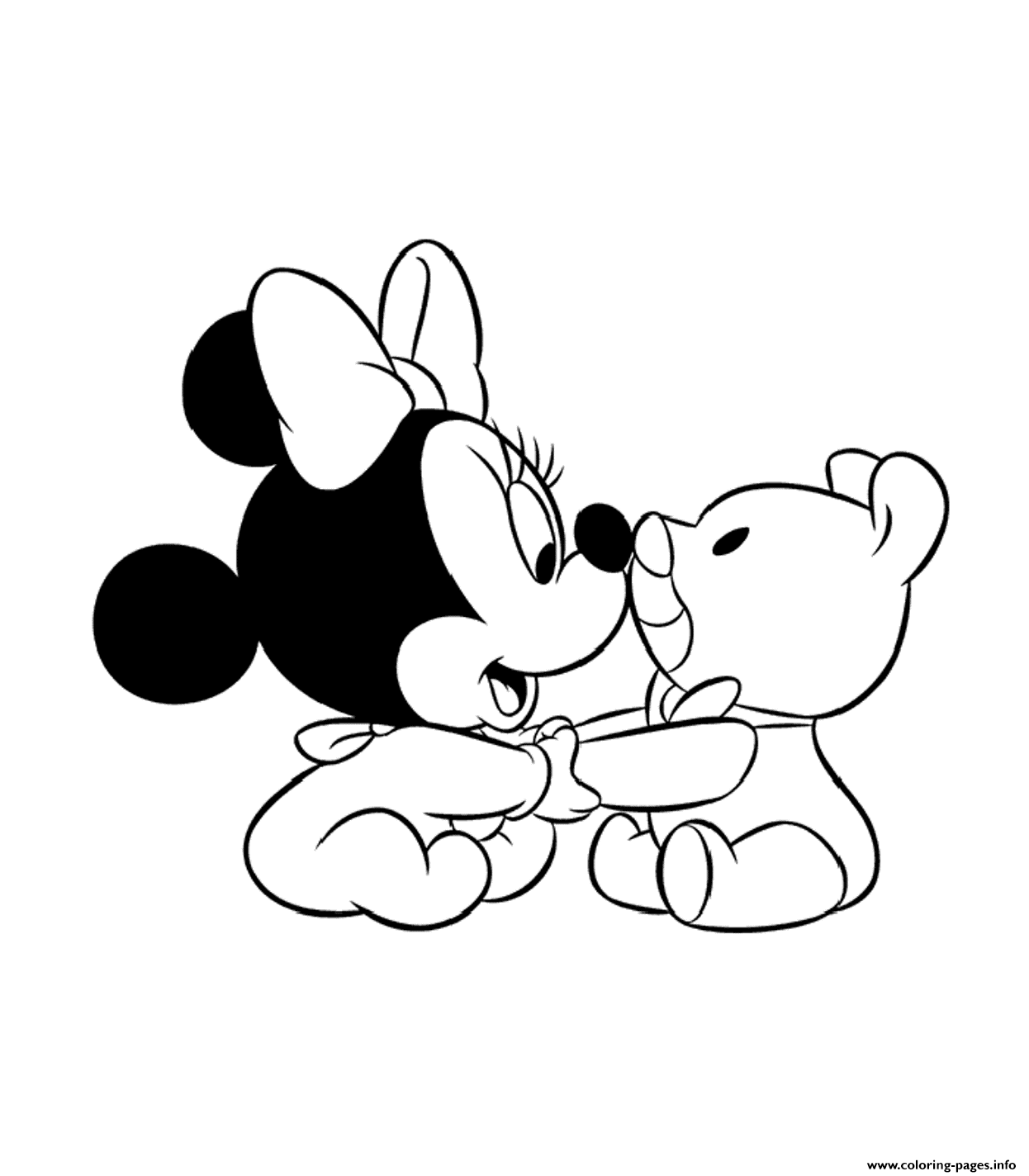 Baby Minnie Mouse S7da1 Coloring Pages Printable