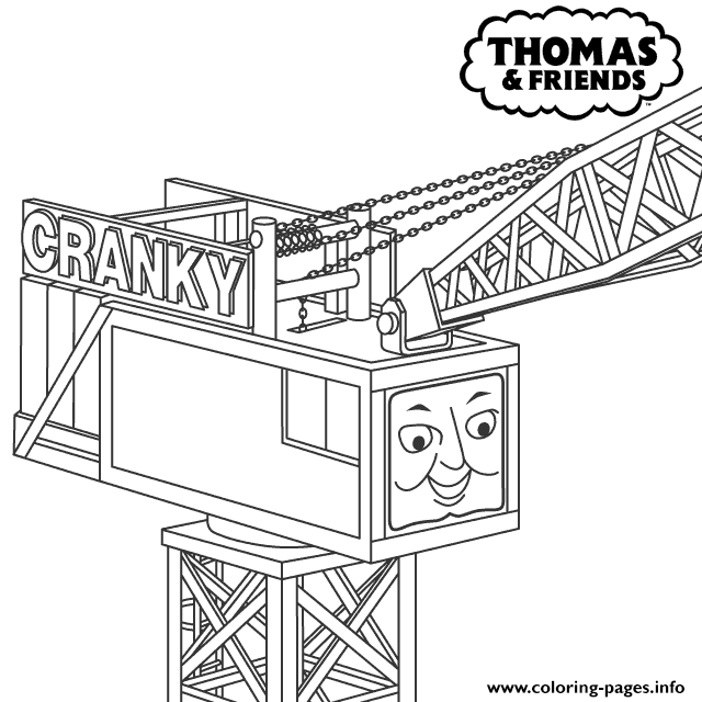 Thomas The Train Cranky S4d84 Coloring Pages Printable