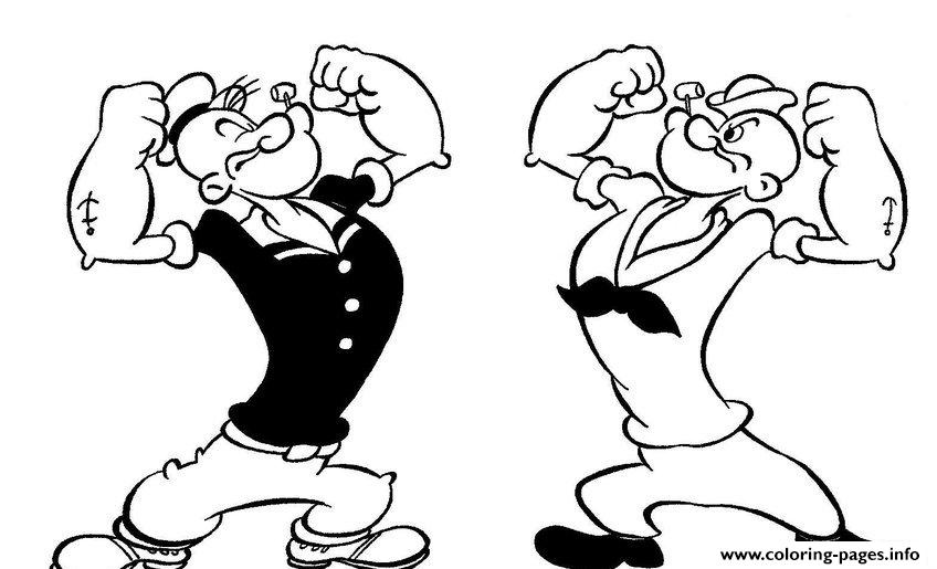 Two Popeye S17d8 Coloring Page Printable