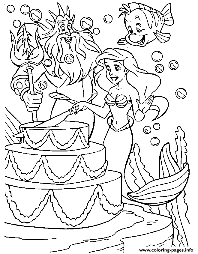 Ariel Having Her Birth Days Cake Disney Princess S9cd0 ...