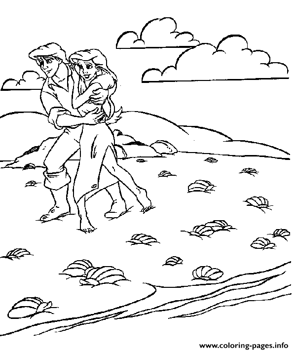Eric Saves Ariel Mermaid S5e2a Coloring Pages Printable