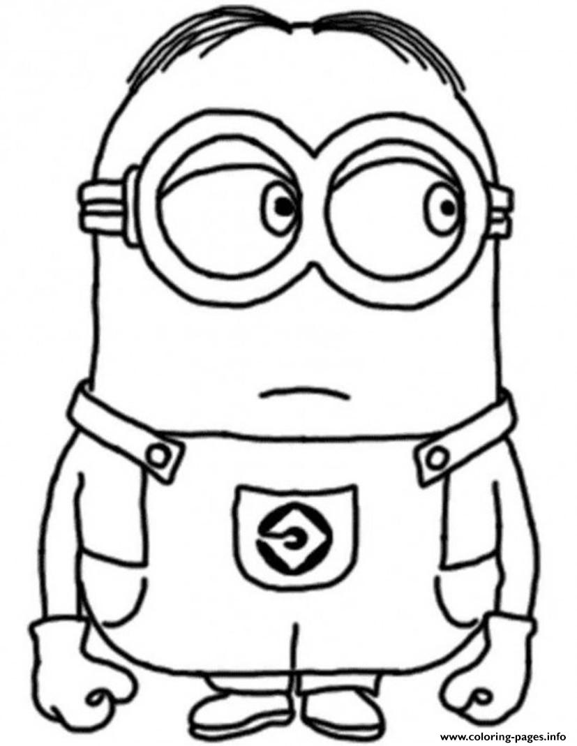 Dave Minion Despicable S17c96 Coloring Pages Printable Print Download