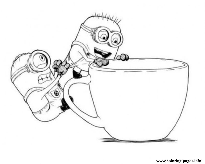 Cute Cartoon Minions Despicable S45ec Coloring Pages Printable Print Download