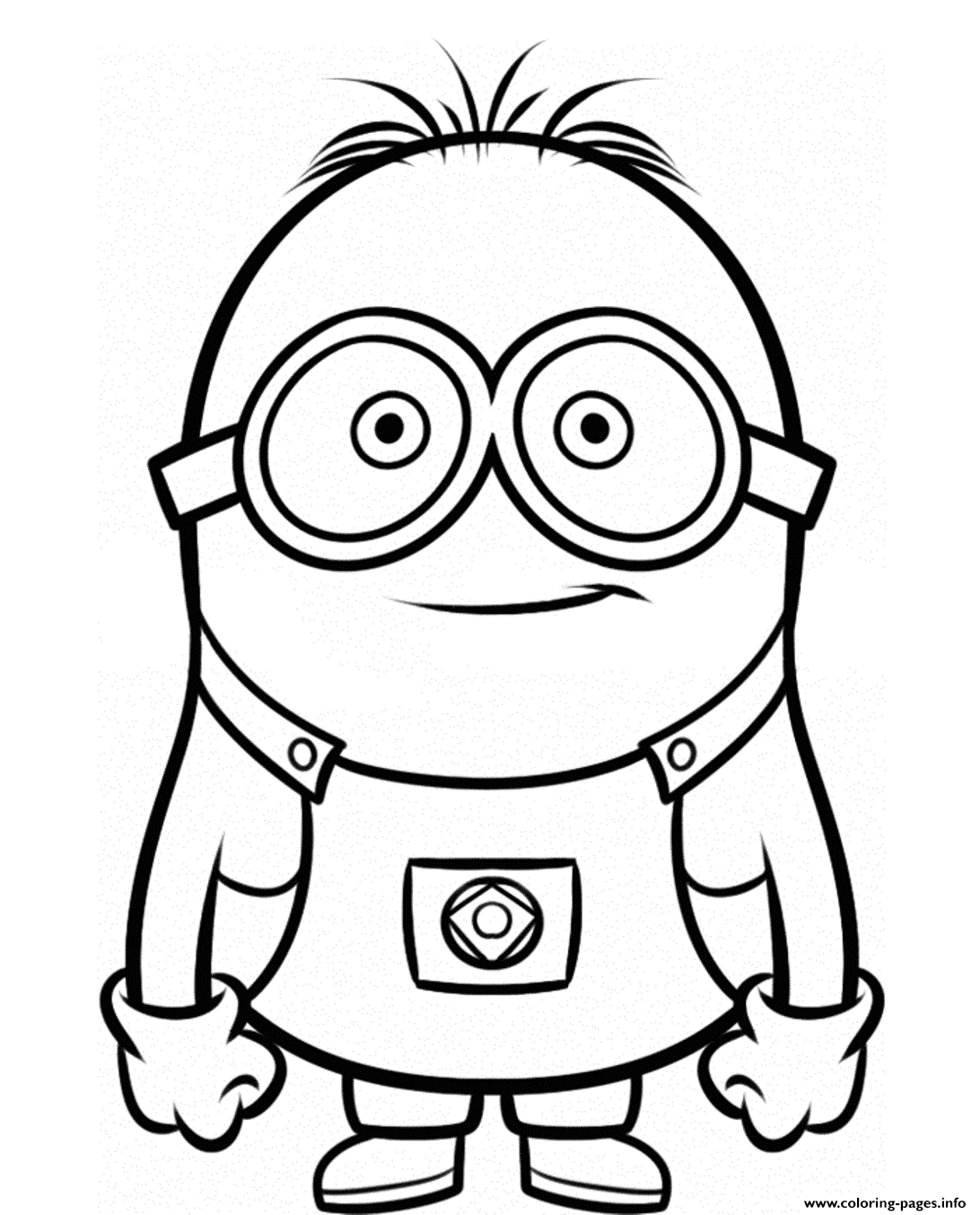 Smiley Minion Despicable Me Sb76d Coloring Pages Printable