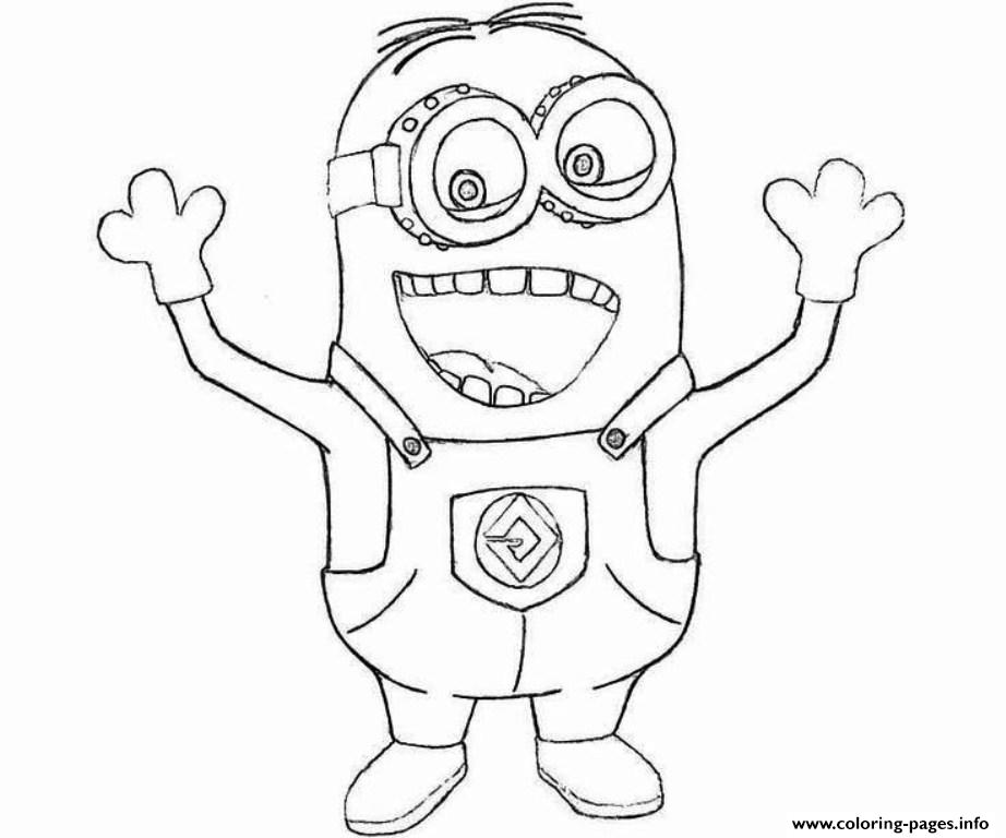 Minion Coloring Pages Free Printable Happy Captain America