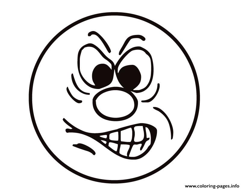 Gambar Emotion Coloring Pages Free Printable Angry Emojis Di Rebanas 