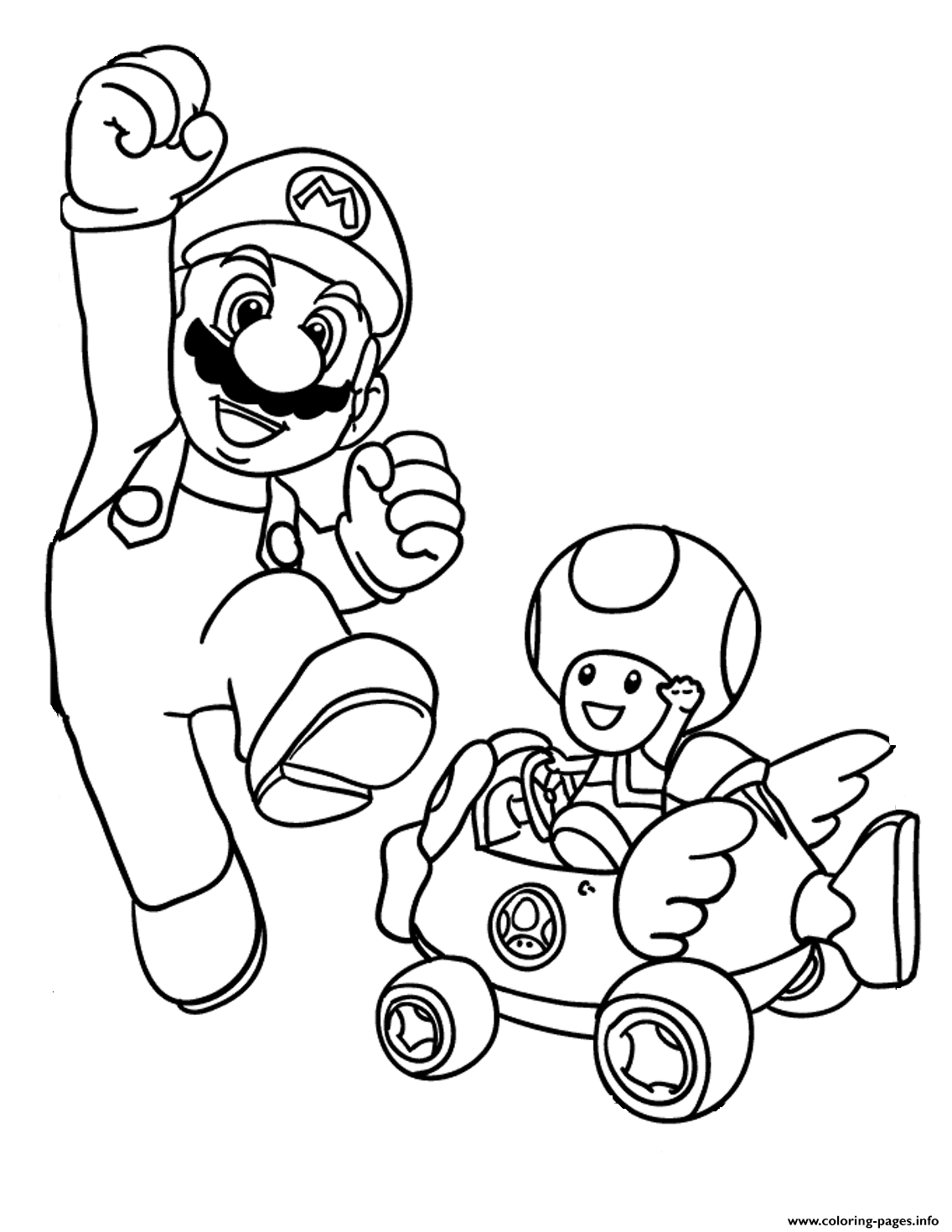 Mushroom And Mario Bros S3679 coloring pages