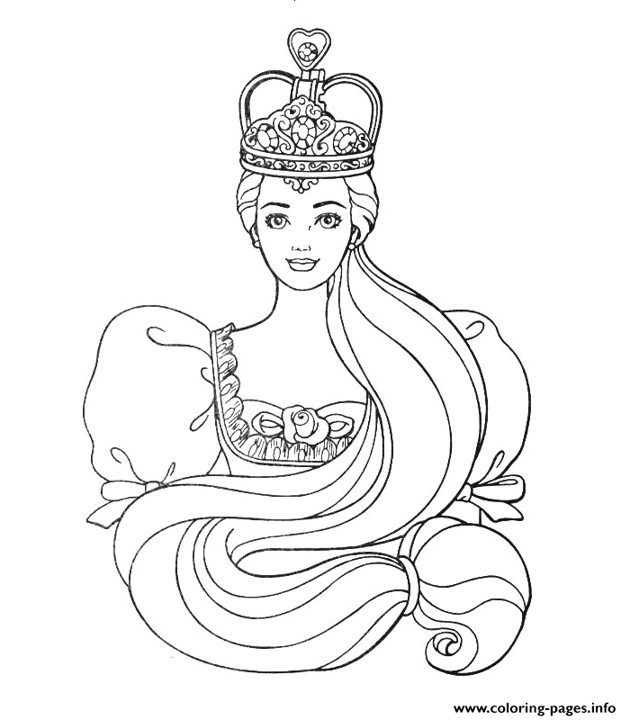 Girls Barbie Queen8c23 Coloring Pages Printable Surfer