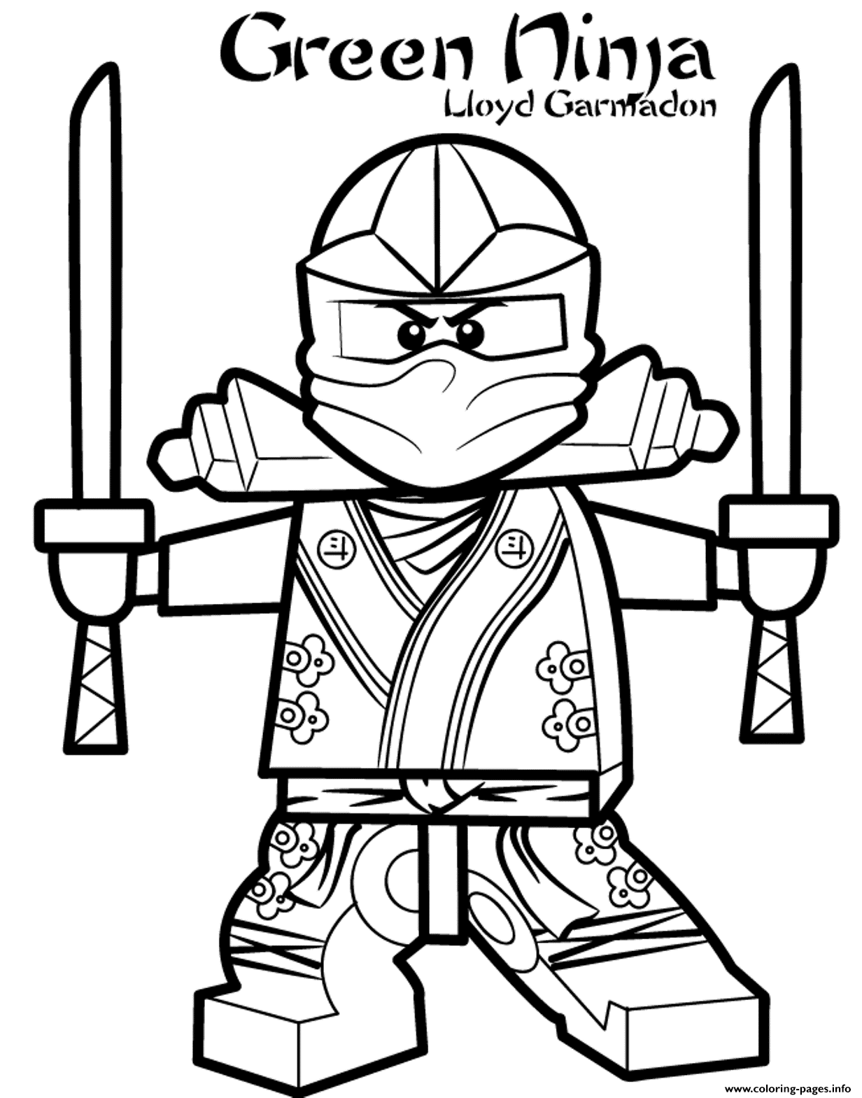 Green Ninja Ninjago S2dd5 Coloring Pages Printable