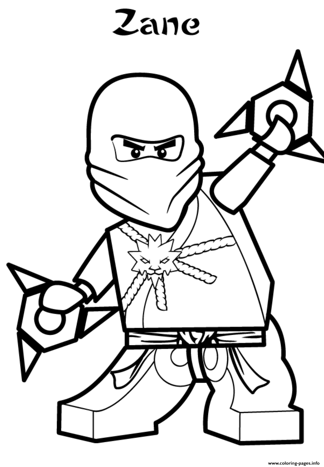 Zane Ninjago Sa0ef Coloring Pages Printable