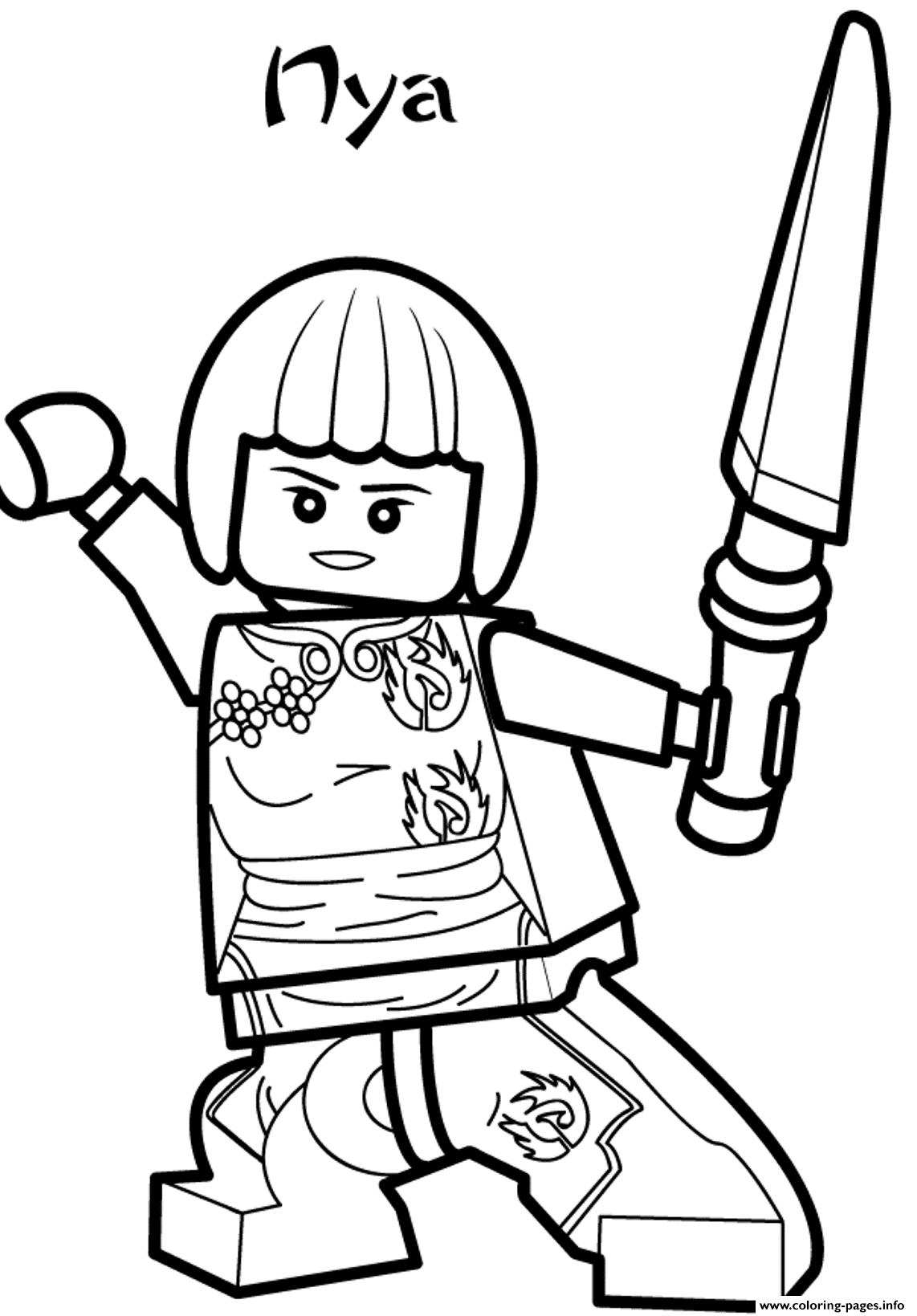 kai and nya ninjago coloring pages - photo #3