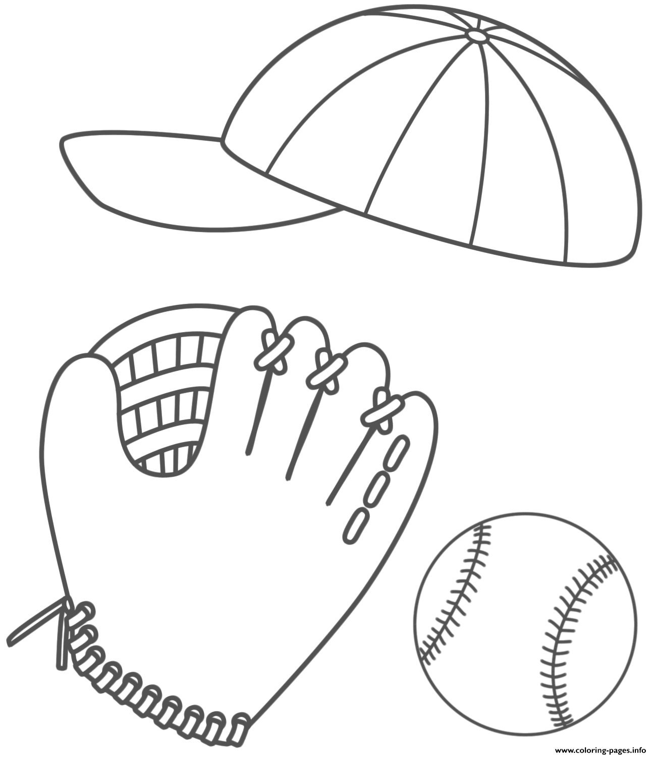 Baseball Stuff 86ef Coloring Pages Printable