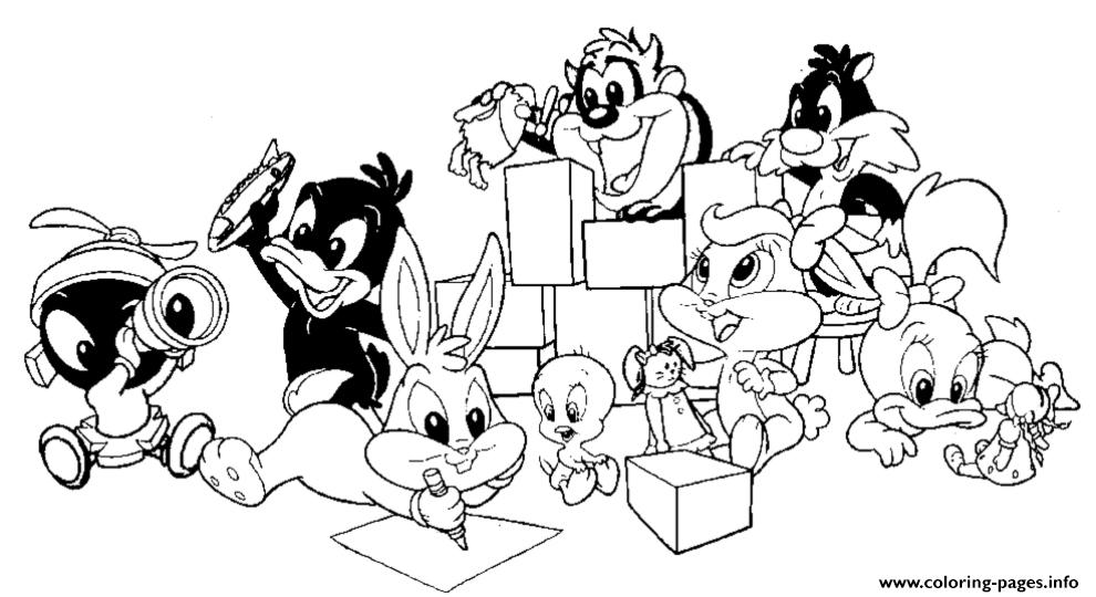 Baby Looney Tunes Freed2b1 Coloring Pages Printable Free