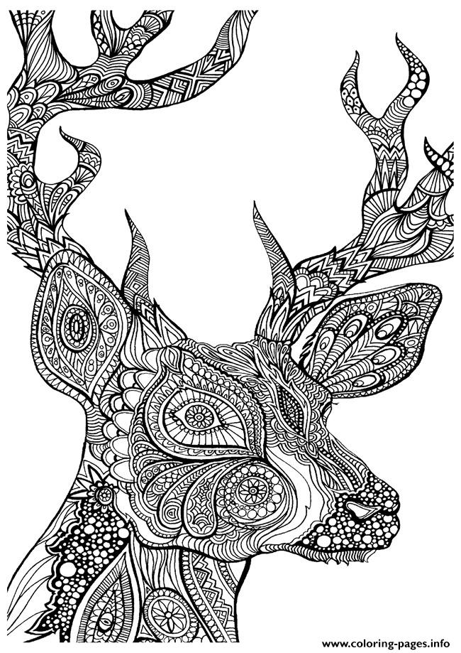 Adult Coloring Pages Deer Coloring Pages Printable