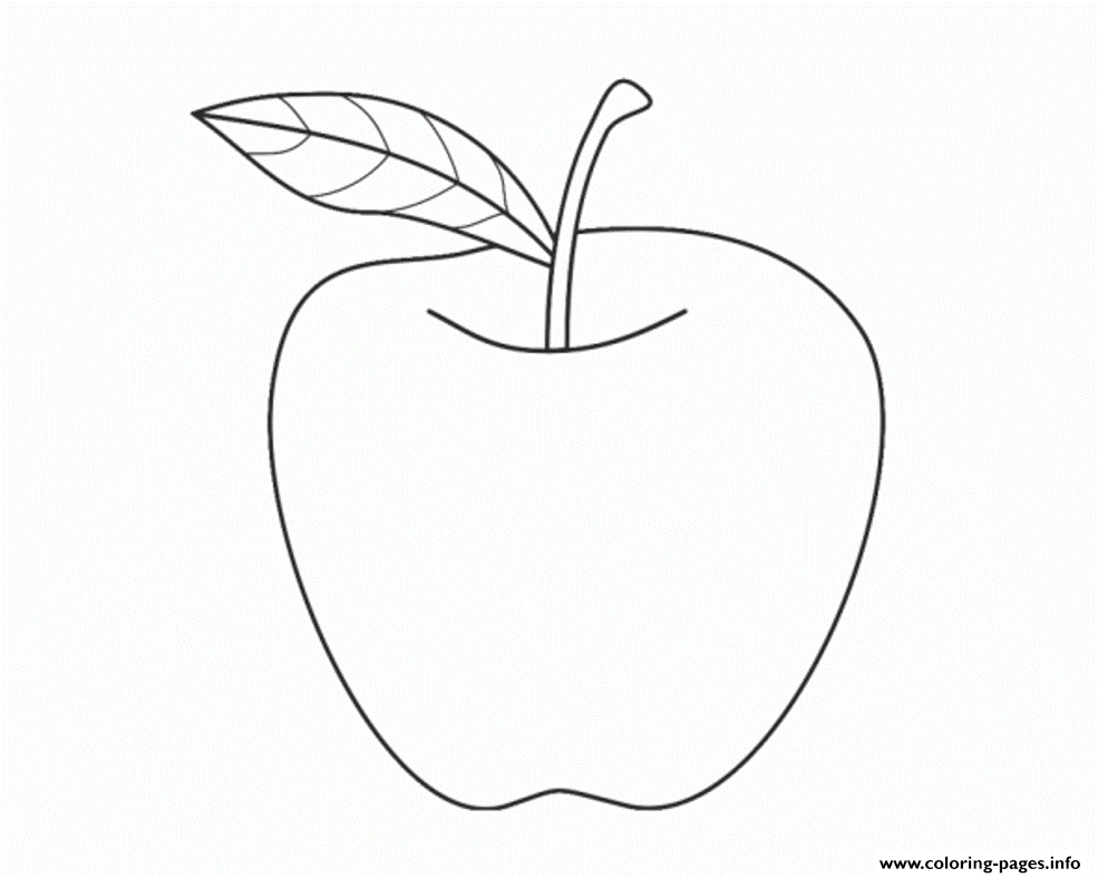 Preschool Apple Fruit S7539 Coloring Pages Printable Trees
