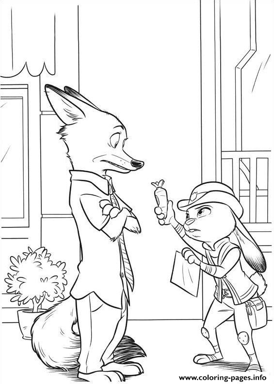 zootopia coloring pages - photo #24