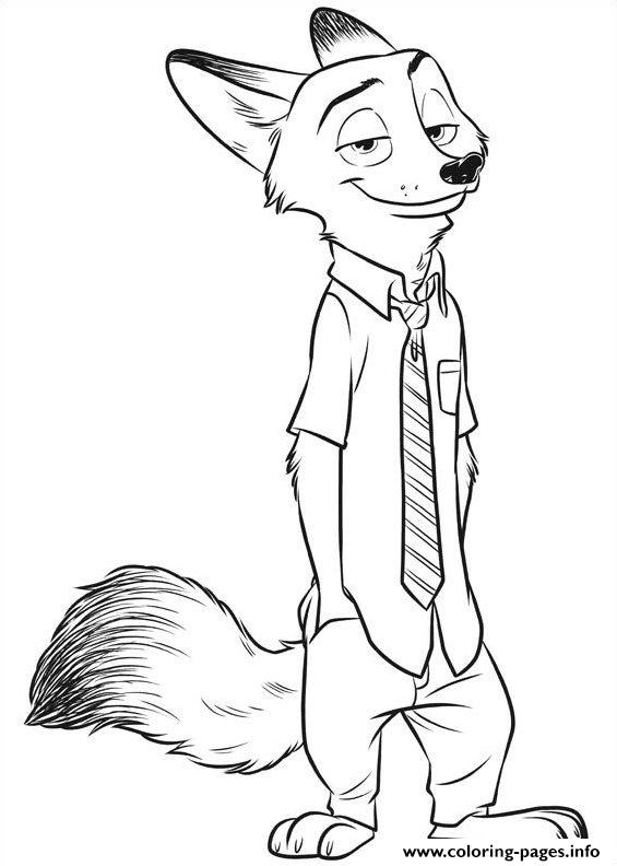 zootopia coloring pages - photo #11