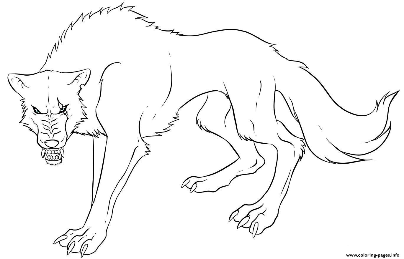 Anime Wolf S Print Coloring Pages Printable
